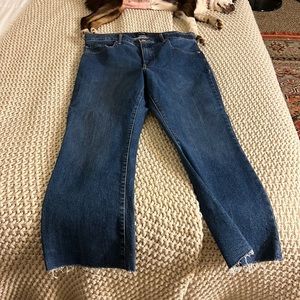 Express cropped kick flare jean